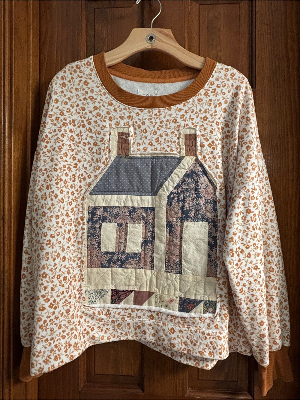 Upcycled vintage quilt Sweatshirt